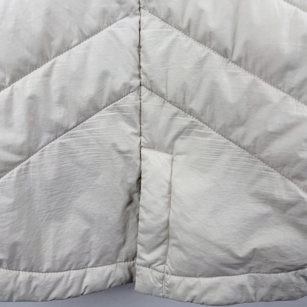 Columbia Omni-Heat Women Sz M Ivory HEAVENLY II Long Vest Quilted Zipper Lined - Picture 8 of 12